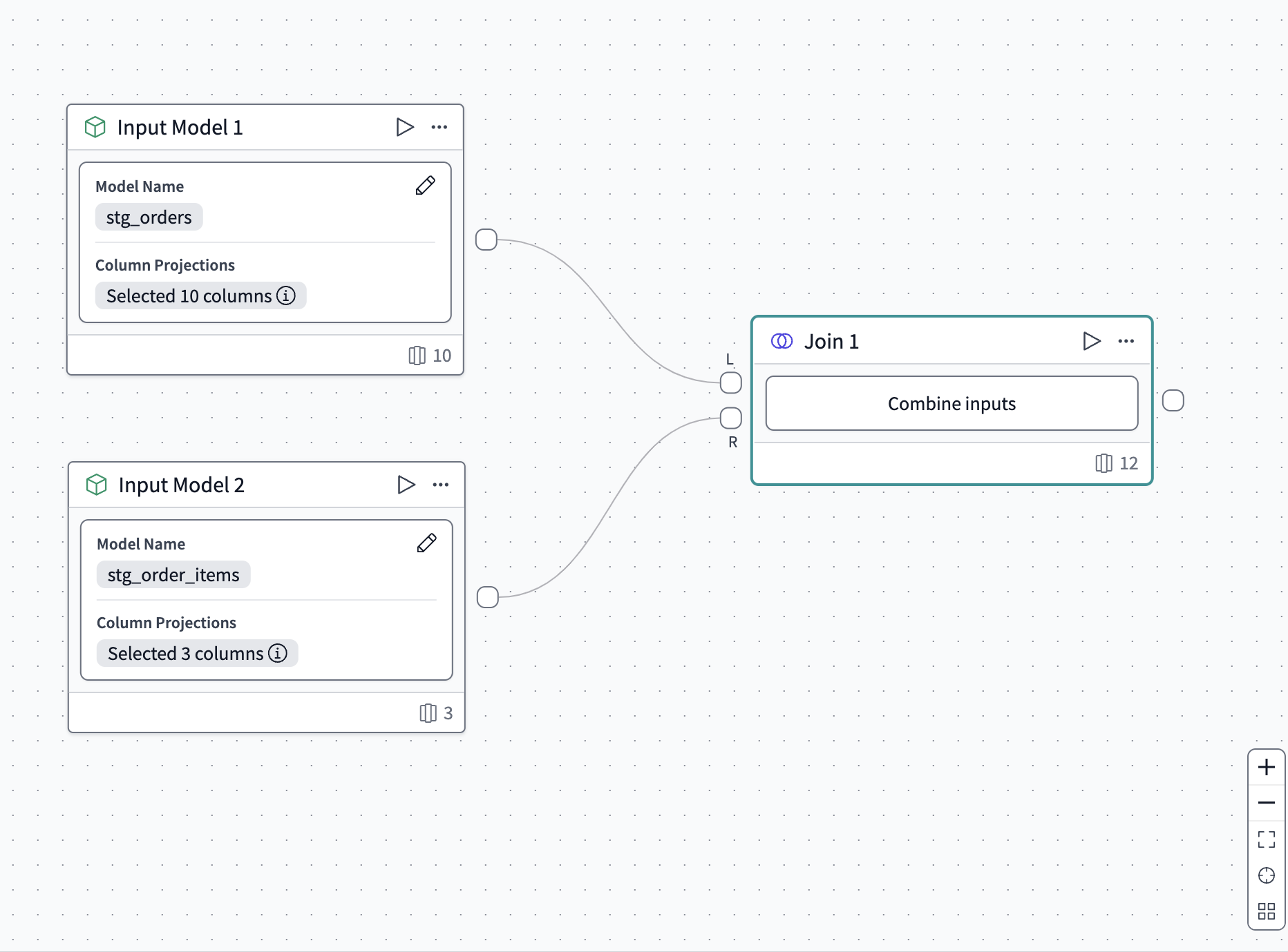 Click and drag your cursor to connect operators. Click and drag your cursor to connect operators.